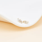 14K Solid Gold Baguette Lab Diamond Cartilage Stud Earring