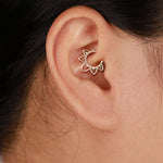 14K Solid Gold Hinge Seamless Clicker Hoop Earring Septum Daith Ring
