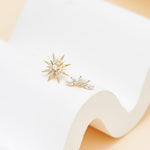 14K Solid Gold Push Pin Labret Stud, Lab Diamond Cartilage Stud