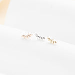 20G/18G/16G 14K Solid Gold Tiny Climbers Push Pin Flat Back Labret Stud