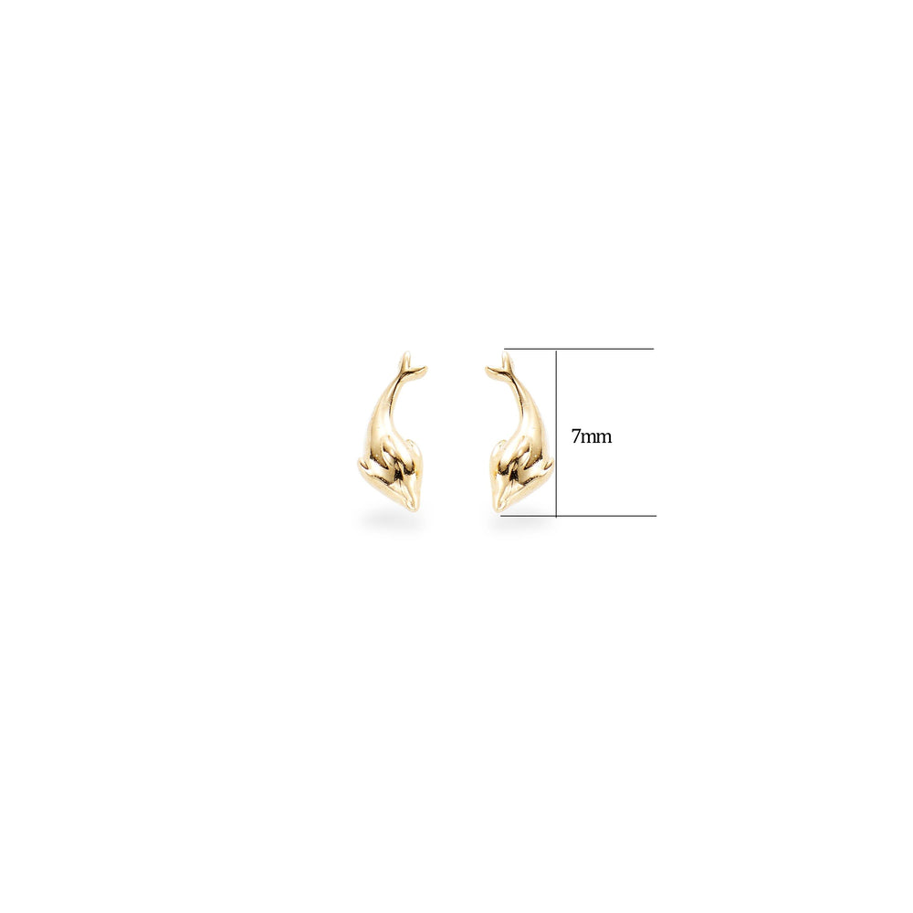 top view detail of 14K solid gold labret stud threadless design nickel-free