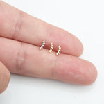 20G/18G/16G 14K Solid Gold Tiny Climbers Push Pin Flat Back Labret Stud