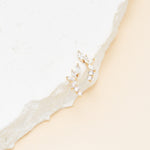 14K Solid Gold Lab Diamond Cartilage Stud, Threadless Push Pin Labret Stud