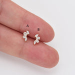 14K Solid Gold Lab Diamond Threadless Stud Earring