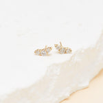 14K Solid Gold Lab Diamond Push Pin Labret Stud, Threadless Flat Back Earring