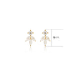 14K Solid Gold Lab Diamond Threadless Flat Back Stud Earring: Cartilage, Helix Piercing Jewelry