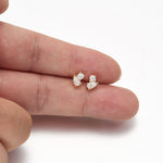 14K Solid Gold Lab Diamond Cartilage Flat Back Stud Earring