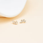 14K Solid Gold Lab Diamond Threadless Stud Earring