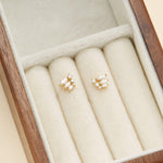 14K Solid Gold Marquise Lab Diamond Cartilage Flat Back Stud Earring