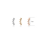 20G/18G/16G 14K Solid Gold Tiny Climbers Push Pin Flat Back Labret Stud
