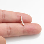 14K Solid Gold Lab Diamond Ear Climbing Earring: Threadless Flat Back Stud