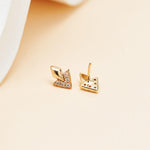 14K Solid Gold Lab Diamond Threadless Push Pin Labret Stud