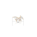 14K Solid Gold Lab Diamond Threadless Stud Earring
