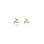 14K Solid Gold Windmill-shaped Threadless Cartilage Flat Back Stud Earring