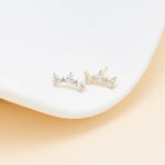 14K Solid Gold Pear Cut Lab Diamond Cartilage Flat Back Stud Earring