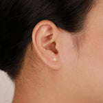 14K Solid Gold Star Threadless Cartilage Flat Back Stud Earring