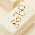 14K Solid Gold Clicker Earrings
