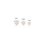 14K Solid Gold Invisible Set Triangle Lab Diamond Internal Threaded Helix Conch Cartilage Stud