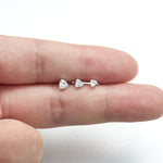 14K Solid Gold Invisible Set Triangle Lab Diamond Internal Threaded Helix Conch Cartilage Stud