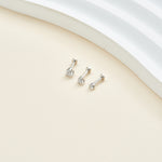 14K Solid Gold Invisible Set Heart Lab Diamond Internal Threaded Helix Conch Cartilage Stud