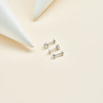 14K Solid Gold Invisible Set Heart Lab Diamond Internal Threaded Helix Conch Cartilage Stud