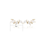 14K Solid Gold Lab Diamond Flat Back Earring 20G 18G 16G