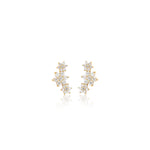 20G 18G 16G Lab-Grown Diamond Threadless Flat Back Helix Studs In 14K Solid Gold