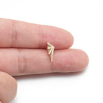 14K Solid Gold Lab Diamond Spider Web Flat Back Stud Earring