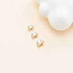 14K Solid Gold Princess Lab Diamond Clicker Hoops Helix Rook Helix Tragus Ring