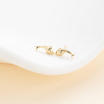 14K Solid Gold Dolphin Threadless Push Pin Labret Stud