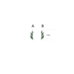 14K Solid Gold Marquise Moss Agate Flat Back Cartilage Ear Crawler Stud