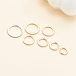 14K Solid Gold Lab Diamond Huggie Clicker Hoop for Helix Conch Cartilage 16G