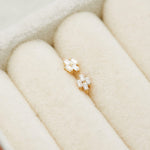 20G 18G 16G Baguette Lab Diamond Push Pin Labret Studs 14K Solid Gold