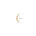 14K Solid Gold Bubble Curved Threadless Cartilage Flat Back Stud Earring