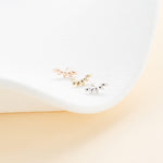 20G/18G/16G 14K Solid Gold Tiny Climbers Push Pin Flat Back Labret Stud