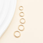 14K Solid Gold Chain Conch Clicker Hoop Earring Cartilage Daith Septum Ring