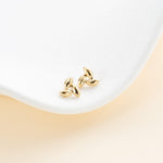 14K Solid Gold Windmill-shaped Threadless Cartilage Flat Back Stud Earring
