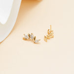 14K Solid Gold Lab Diamond Flat Back Earring 20G 18G 16G