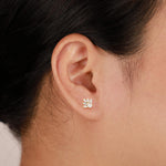 Lab-Grown Diamond Threadless Cartilage Earring 14K Solid Gold Flat Back