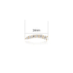 14K Solid Gold Lab Diamond Ear Climbing Earring: Threadless Flat Back Stud
