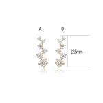 14K Solid Gold Lab Diamond Threadless Cartilage Flat Back Stud