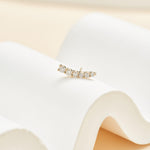 14K Solid Gold Lab Diamond Ear Climbing Earring: Threadless Flat Back Stud