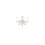 14K Solid Gold Lab Diamond Threadless Flat Back Earring 20G 18G 16G