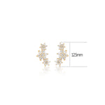 20G 18G 16G Lab-Grown Diamond Threadless Flat Back Helix Studs In 14K Solid Gold