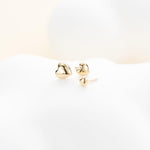 14K Solid Gold Heart Threadless Push Pin Flat Back Labret Stud 20G/18G/16G