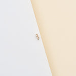 14K Solid Gold Marquise Moss Agate Cartilage Earring Threadless Flat Back Stud