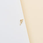 14K Solid Gold Lab Diamond Spider Web Flat Back Stud Earring