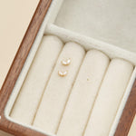 14K Solid Gold Lab Diamond V-Shaped Helix Threadless Flat Back Earring